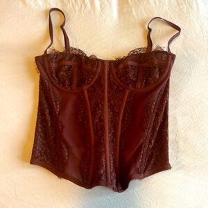Out From Under Urban Outfitters Maroon Corset. In great condition